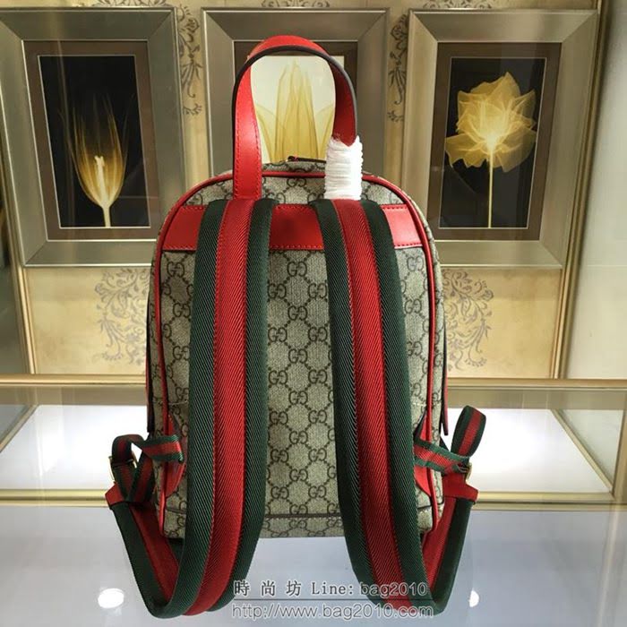 GUCCI 古馳女包 新款 427042 pvc刺繡 古奇奢侈品女包 花鳥印花圖案 雙肩包 女款背包